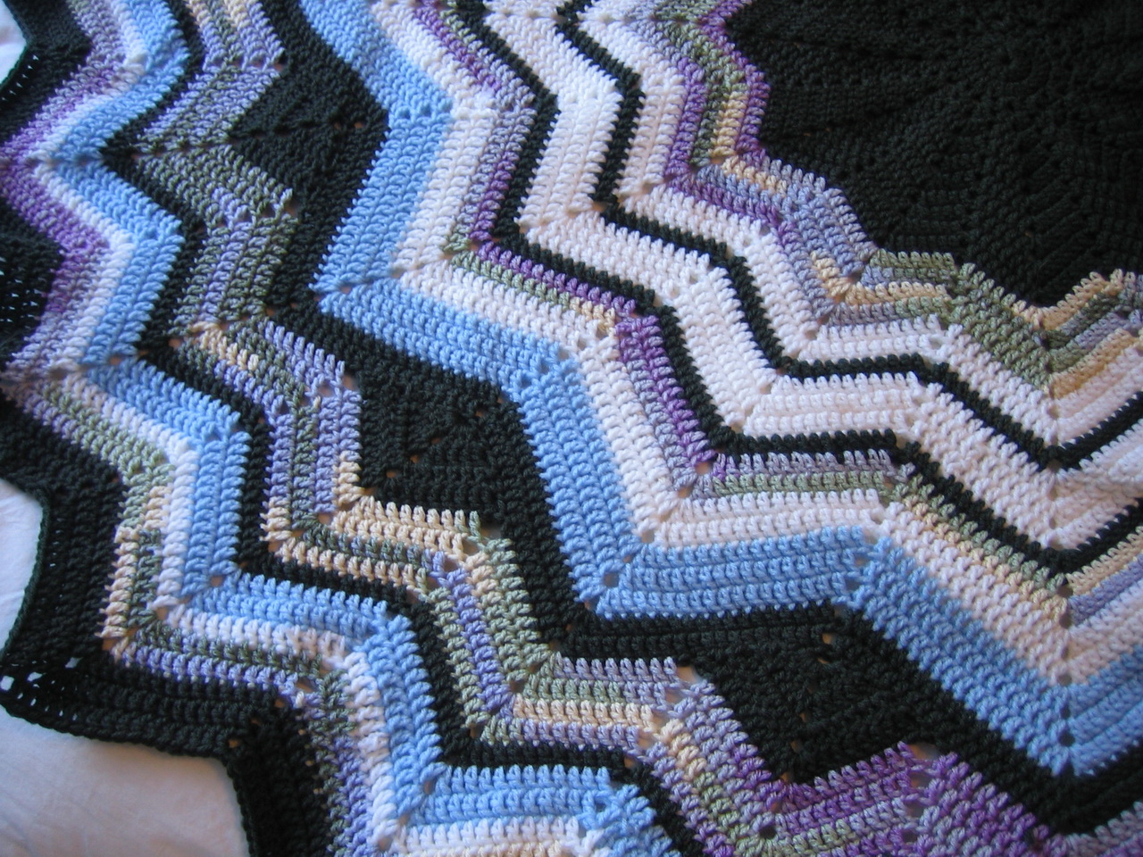 Round Ripple Crochet Afghan Pattern