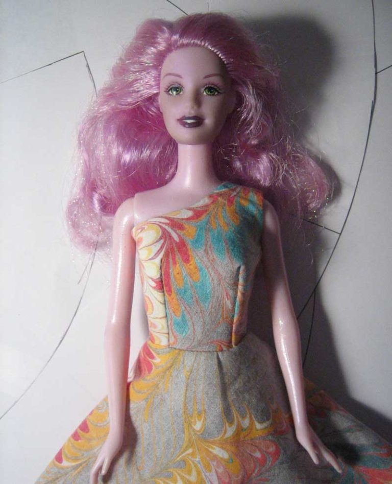Sewing Pattern for 1999 Bellybutton Barbie One-Shoulder Dress
