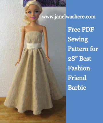Halter style dress made for 28 inch dolls Doll clothes Doll fashionable strapless dress 