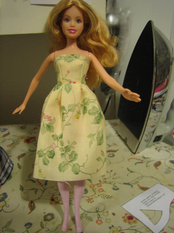 Barbie Strapless Dress Free Pattern – Janel Was Here