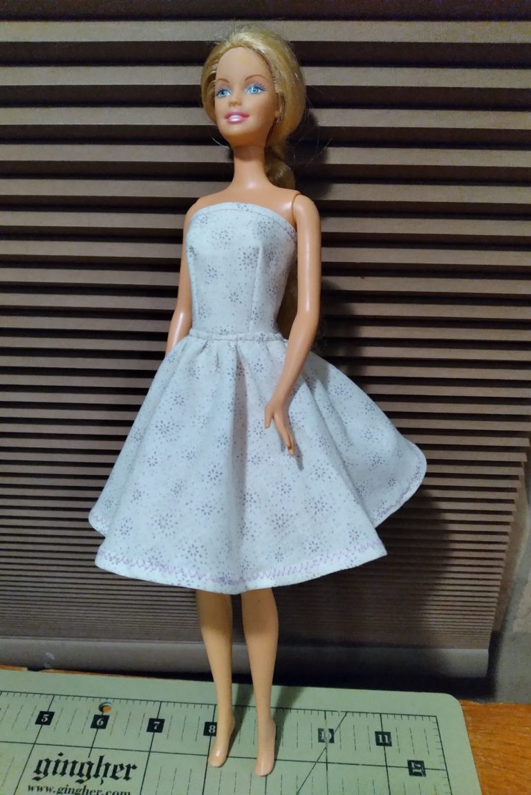 Barbie Strapless Dress Free Pattern