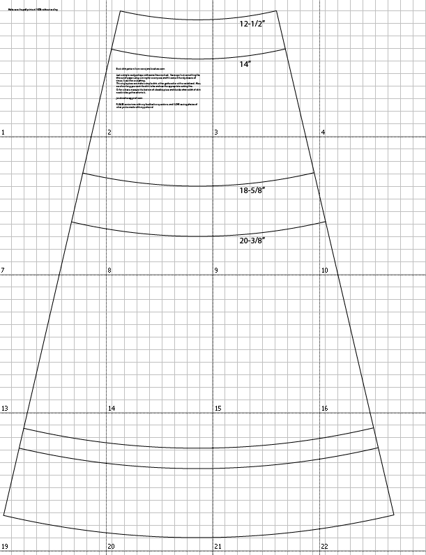 Simple Segment Skirt Pattern Piece