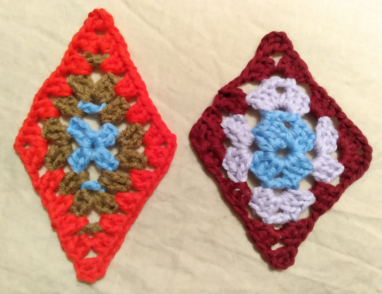 Diamond Granny Crochet Motif