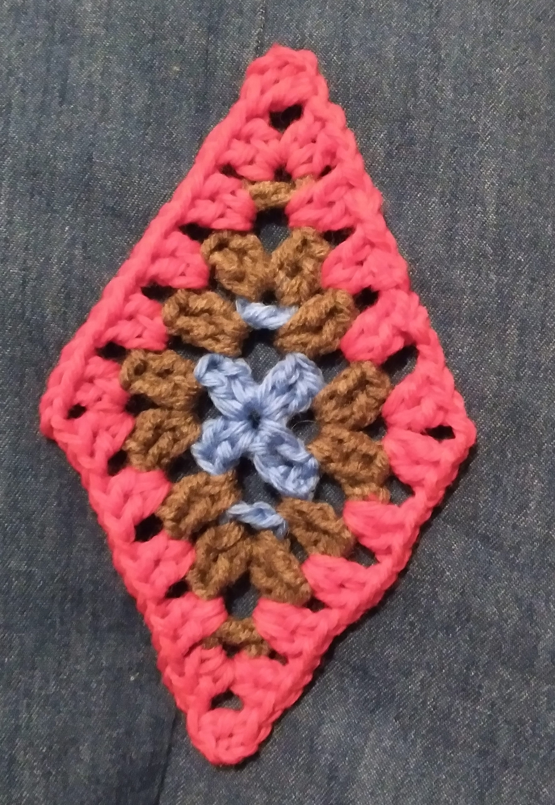 Diamond Granny Crochet Motif