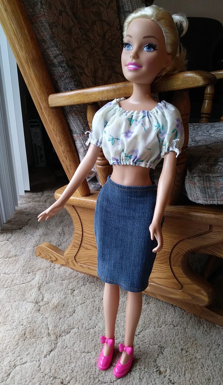 Denim skirt for Barbie BFF 28″